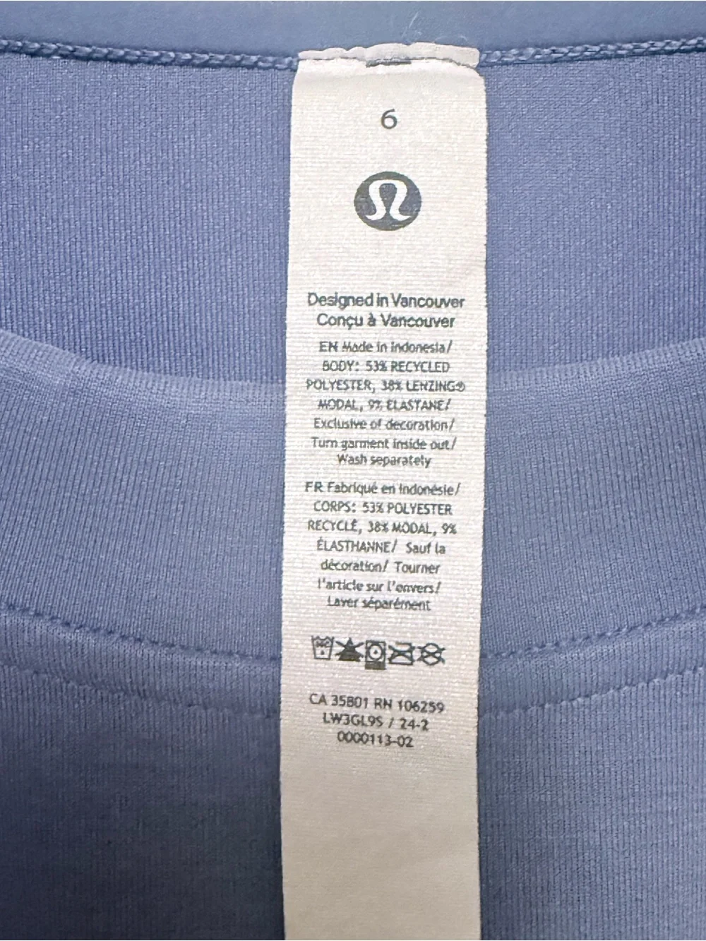 EUC Lululemon Perfectly Oversized Cropped Crew size 6 - Picture 2 of 3